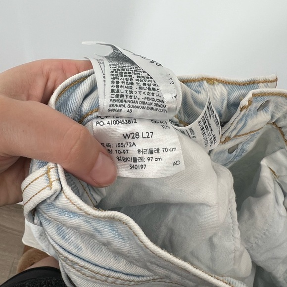 Levi's Ribcage Straight Button Fly Jeans High Rise - Picture 9 of 9